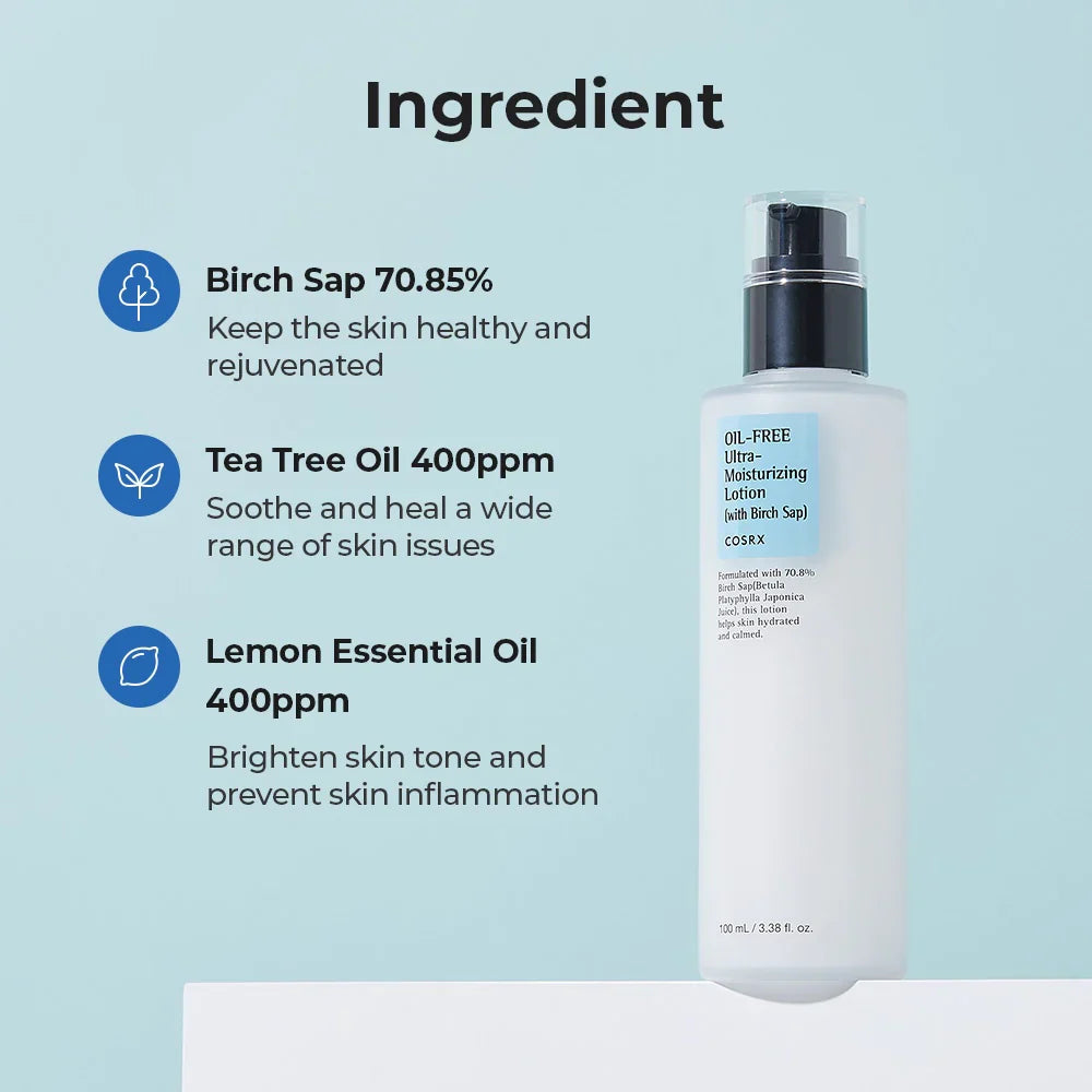 COSRX Oil-Free Ultra-Moisturizing Lotion with Birch Sap 100ml / 3.38 fl. oz.