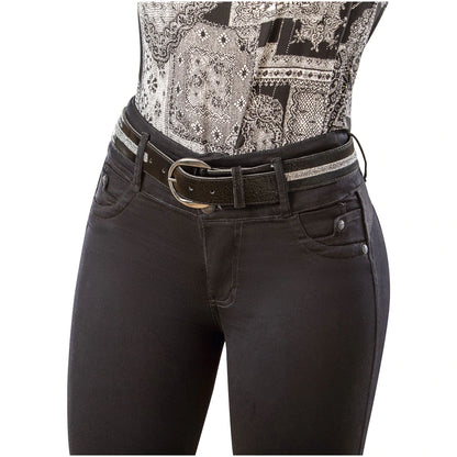Butt Lifting Mid Rise Skinny Jeans for Women