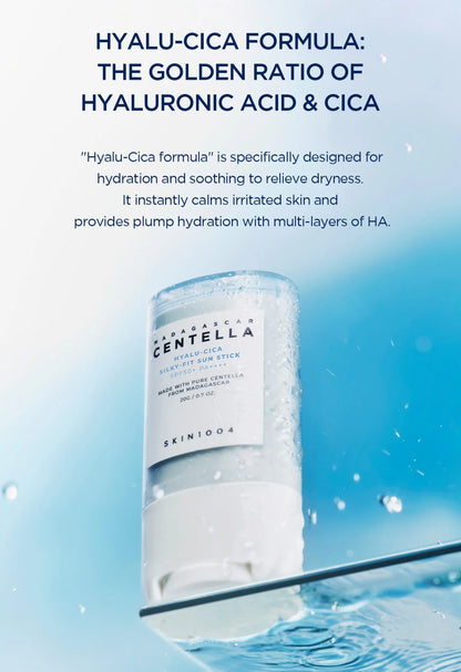 SKIN1004 MADAGASCAR CENTELLA HYALU-CICA SILKY-FIT SUN STICK SPF50+ PA++++ 20g / 0.7 oz.