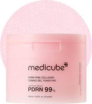 Medicube PDRN Pink Collagen Toning Gel Toner pad 120 ml/70 pads