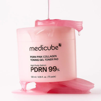 Medicube PDRN Pink Collagen Toning Gel Toner pad 120 ml/70 pads