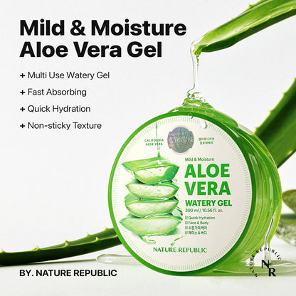 NATURE REPUBLIC Mild & Moisture Aloe Vera Watery Gel 300ml / 10.56 fl. oz.