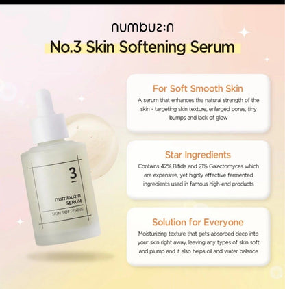 numbuzin No.3 Skin Softening Serum 50ml / 1.69 fl oz