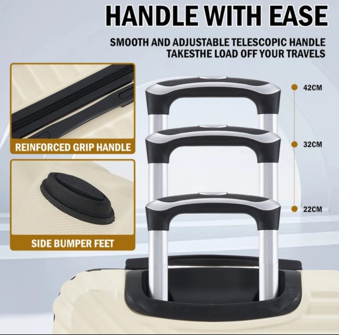 Luggage Set of 3 Suitcases with 2 Duffels 26 Inches