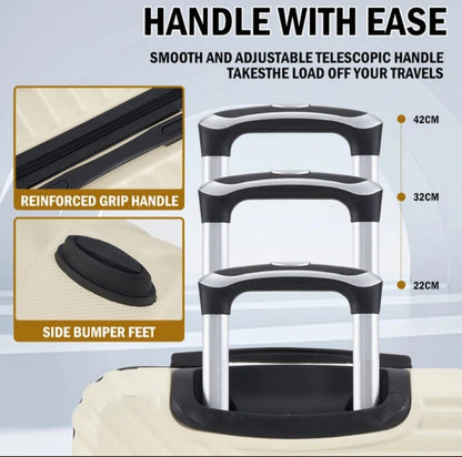Luggage Set of 3 Suitcases with 2 Duffels 26 Inches