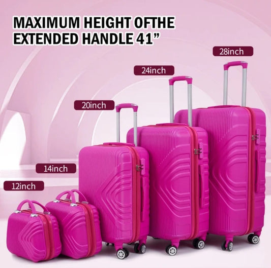Luggage Set of 3 Suitcases with 2 Duffels 26 Inches
